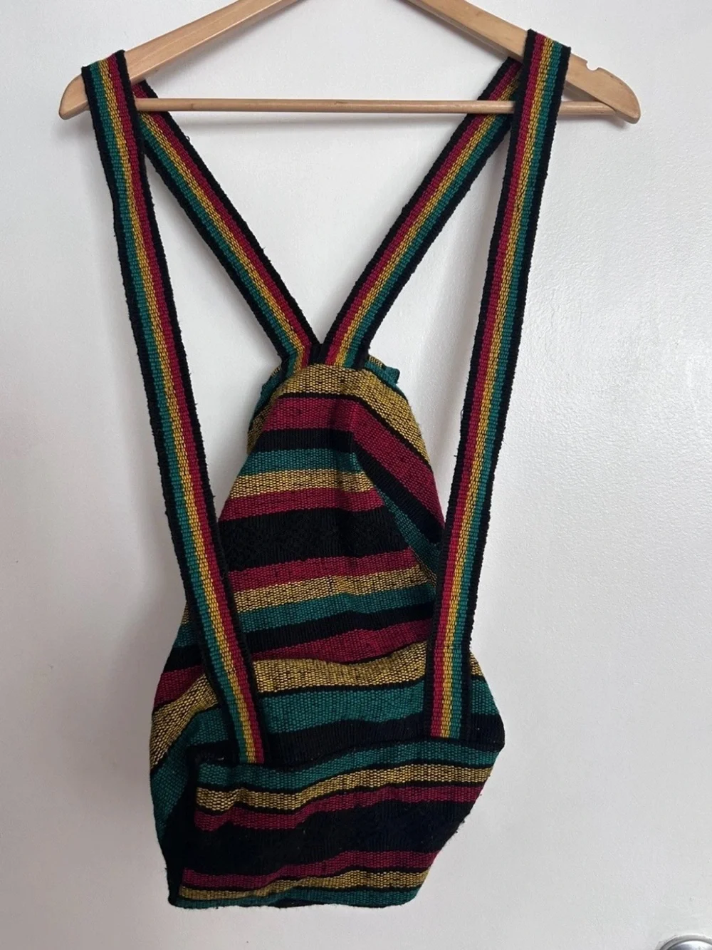 Rasta Backpack Boho Festival Woven Backpack Unisex Hippie Travel Bag